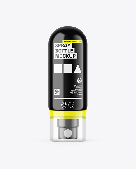 Glossy Spray Bottle Mockup