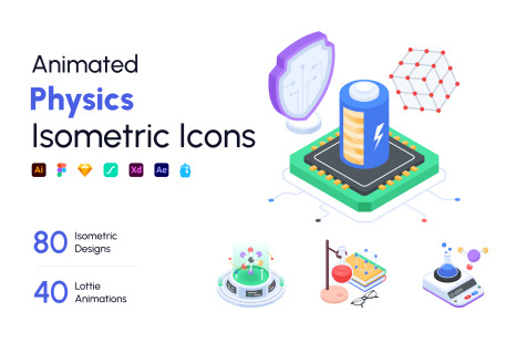 Animated Physics Icon Set