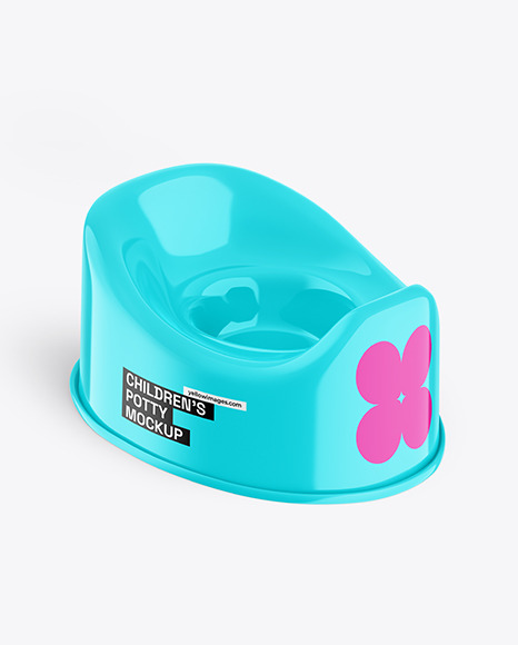 Glossy Children Potty Mockup