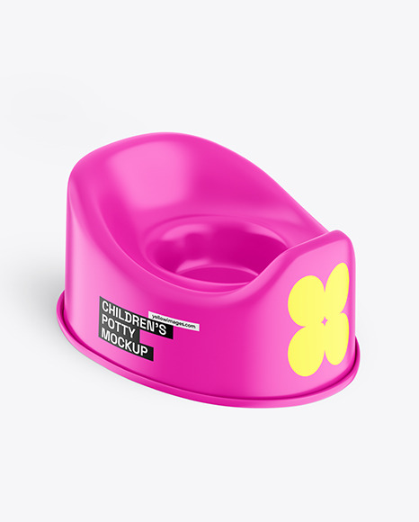 Matte Childrens Potty Mockup