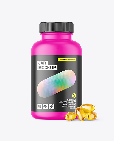 Matte PIlls Jar Mockup