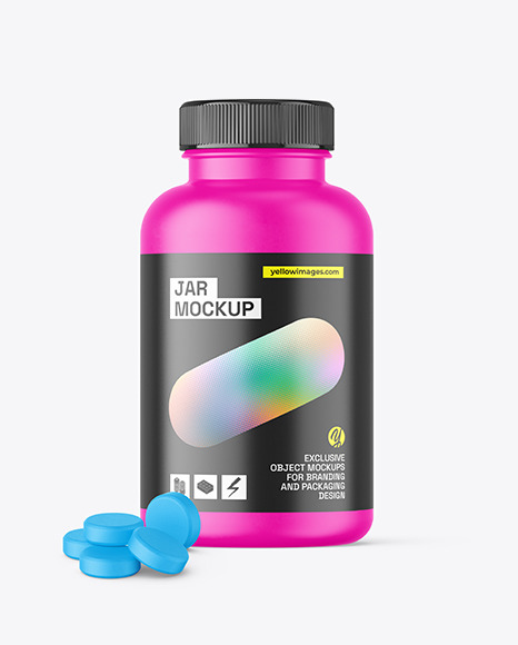 Matte PIlls Jar Mockup