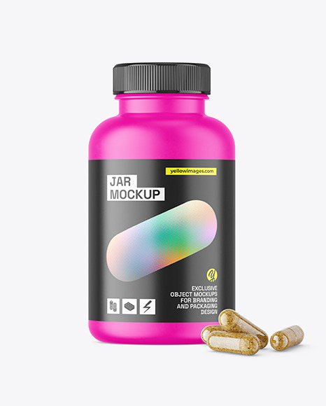 Matte PIlls Jar Mockup
