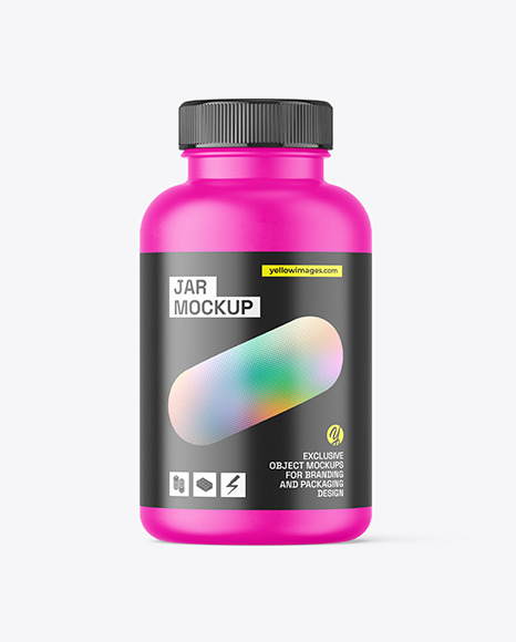 Matte PIlls Jar Mockup
