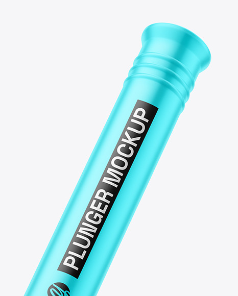 Matte Metallic Plunger Mockup