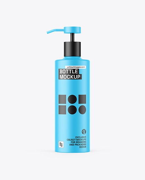 Matte Bottle W/ Pump Mockup