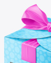 Paper Gift Box w/ Bow Mockup