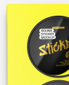 Sheets with Round Stickers Mockup