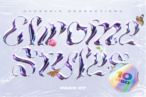 Chrome Text Effects / Logo Styles Vol.7