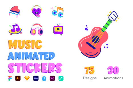 Animated Music Stickers