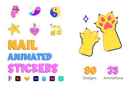 Animated Nail Stickers