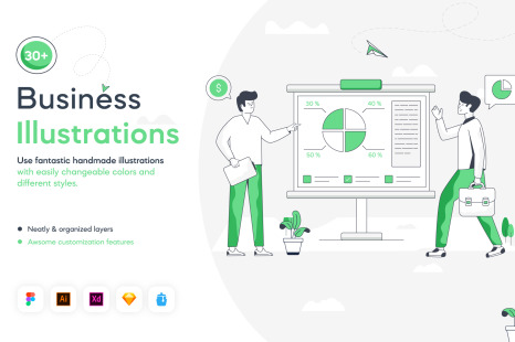 Flat Business Illustrations