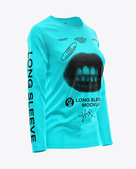 Women’s Long Sleeve T-Shirt Mockup