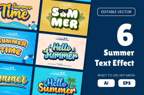 Summer Event Text Effect Editable Collection Vol 1