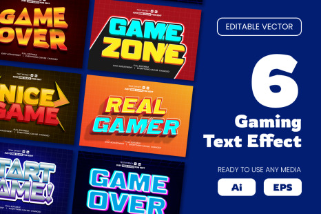 Game Event Text Effect Editable Collection Vol 1