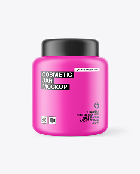 Matte Cosmetic Jar Mockup