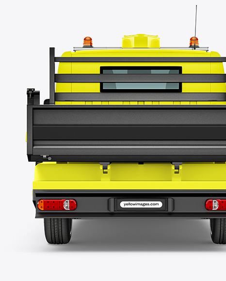 Tipper Truck Mockup - Back View
