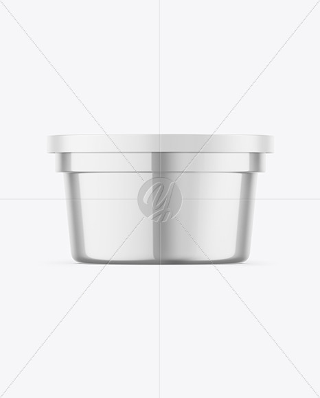 Glossy Metallic Container Mockup
