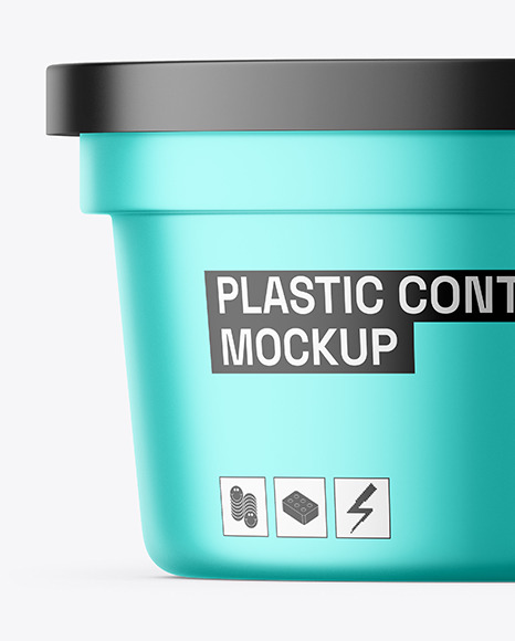 Matte Metallic Container Mockup