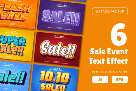 Sale Event Text Effect Editable Collection Vol 2