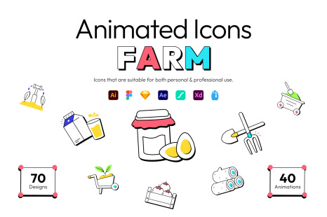 Animated Farm Icon Set