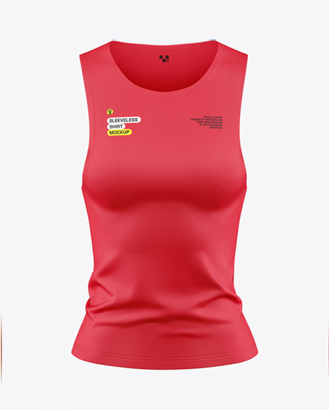 Women&#039;s Sleeveless Shirt Mockup - Front View