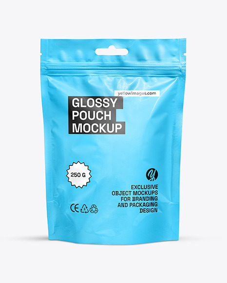 Glossy Stand-up Pouch Mockup