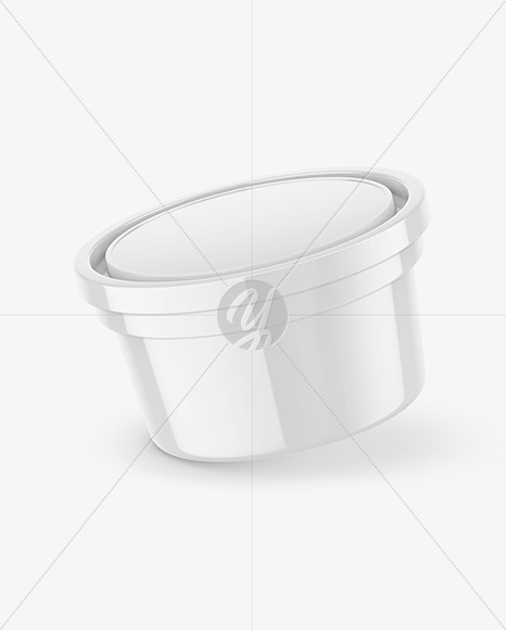 Glossy Plastic Container Mockup