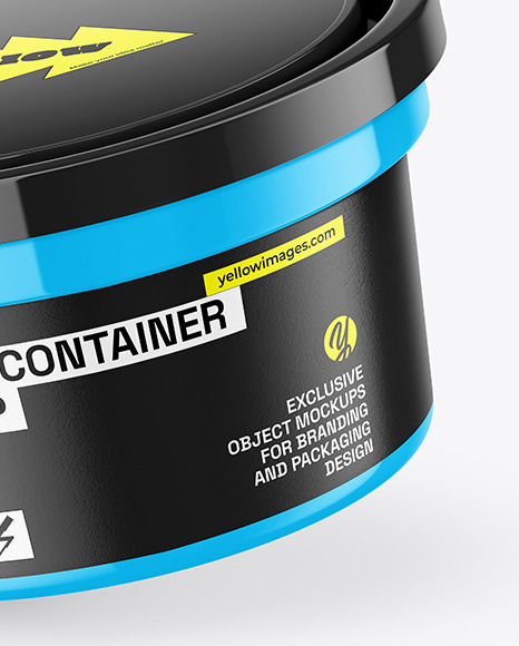 Glossy Plastic Container Mockup
