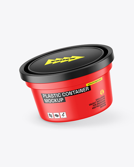 Matte Plastic Container Mockup