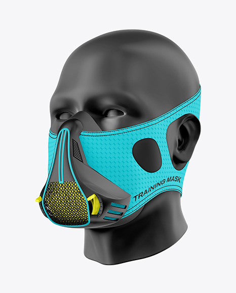 Training Mask on Matte Mannequin Head Mockup