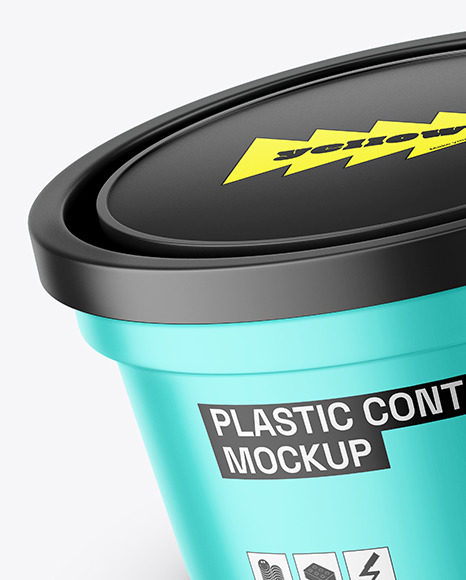 Matte Metallic Container Mockup
