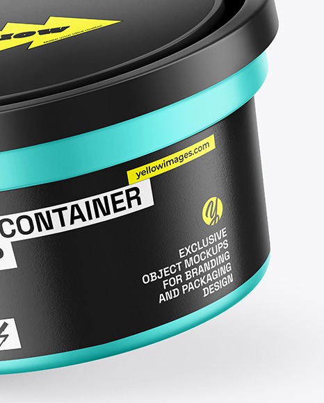 Matte Metallic Container Mockup
