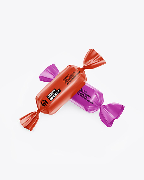Two Glossy Candies on The Floor Mockup