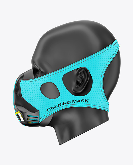 Training Mask on Matte Mannequin Head Mockup