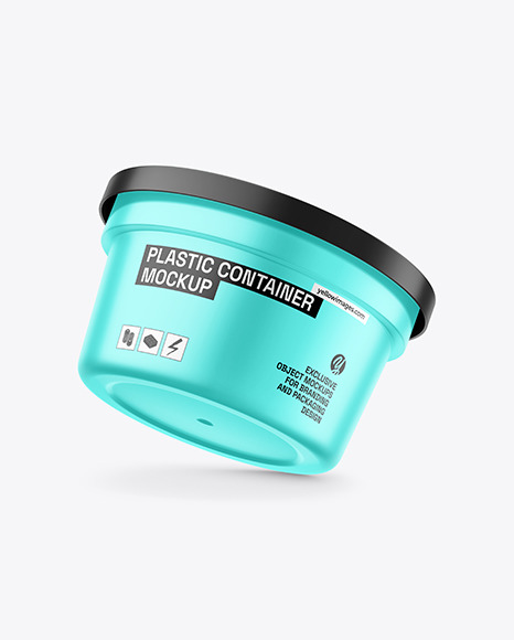 Matte Metallic Container Mockup