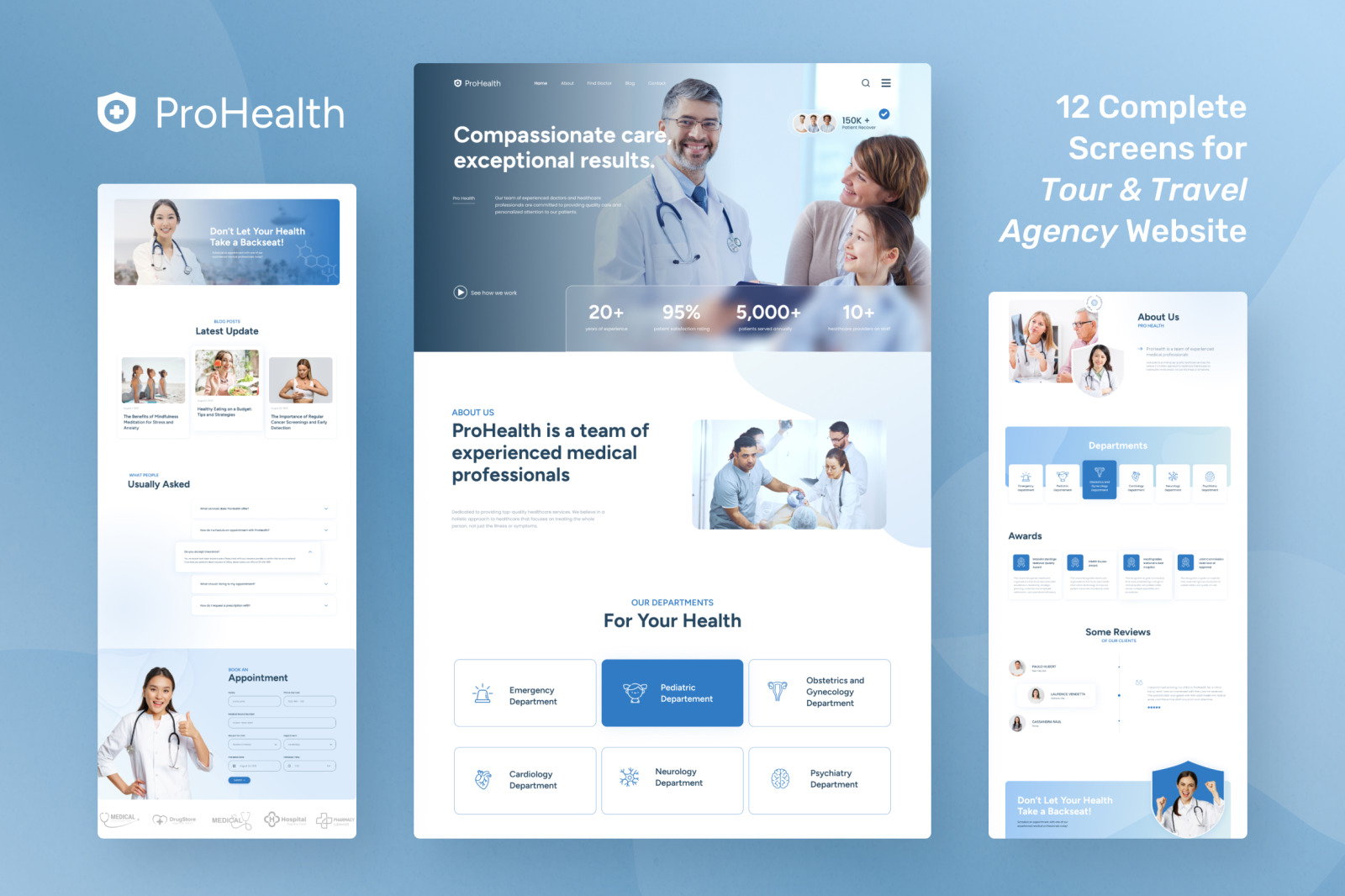 ProHealth Delight Blue Minimalist Modern Medical & Healthcare site