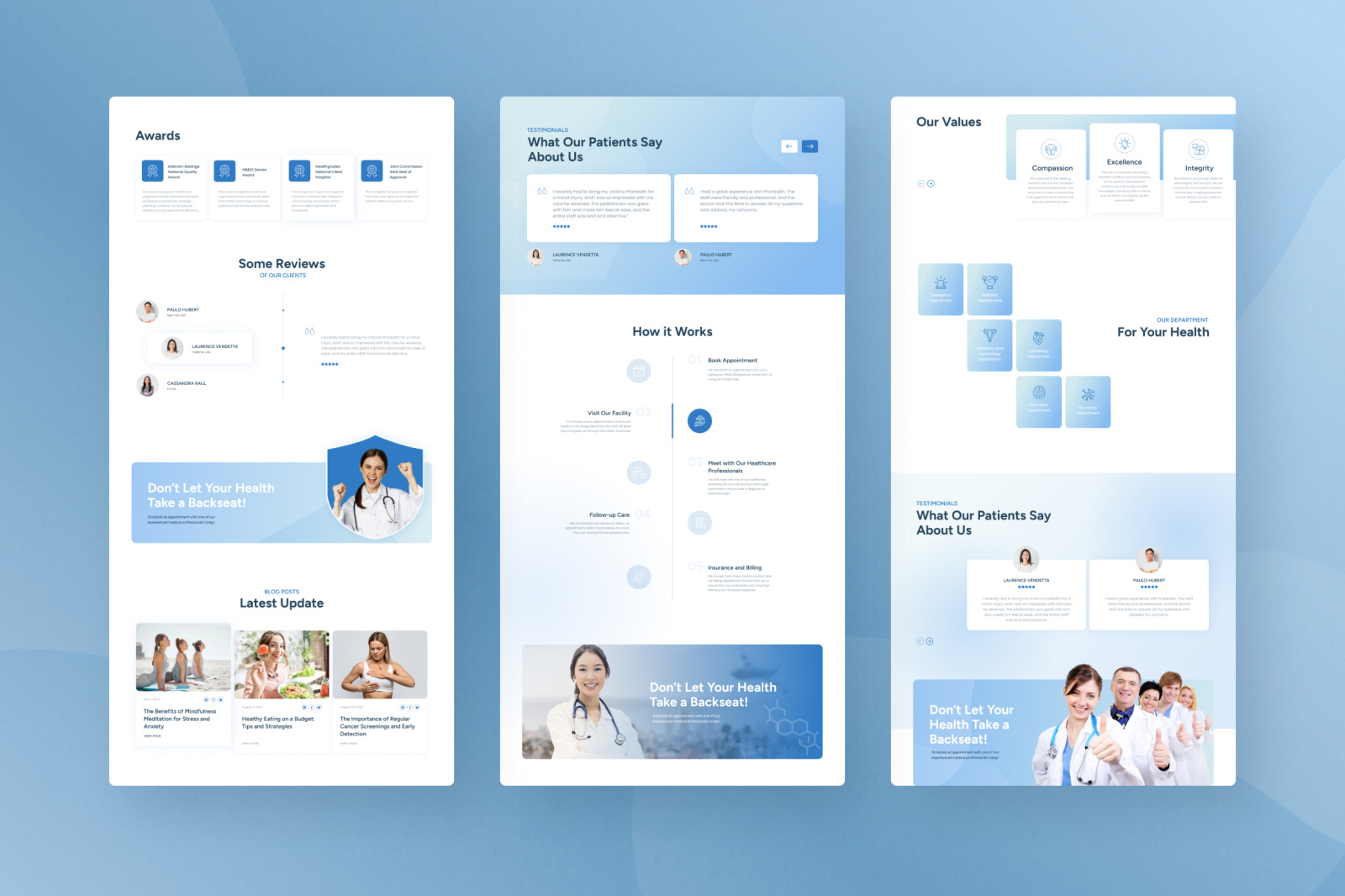 ProHealth Delight Blue Minimalist Modern Medical & Healthcare site