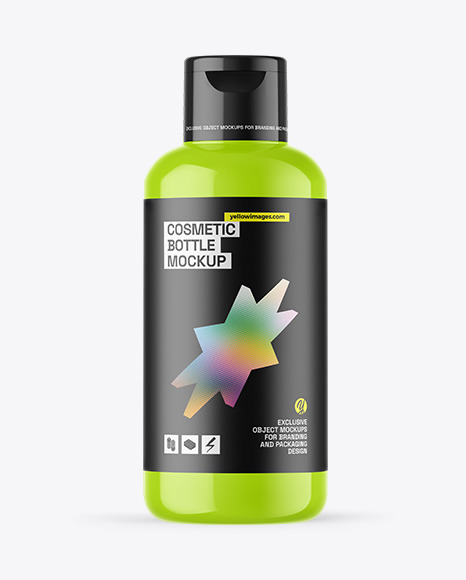 Glossy Cosmetic Bottle Mockup