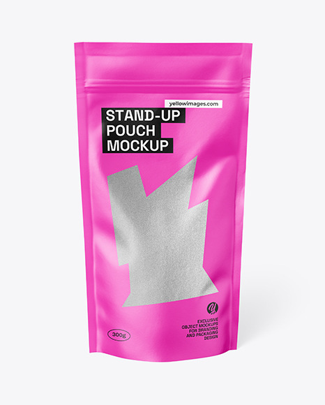 Matte Stand-Up Pouch Mockup