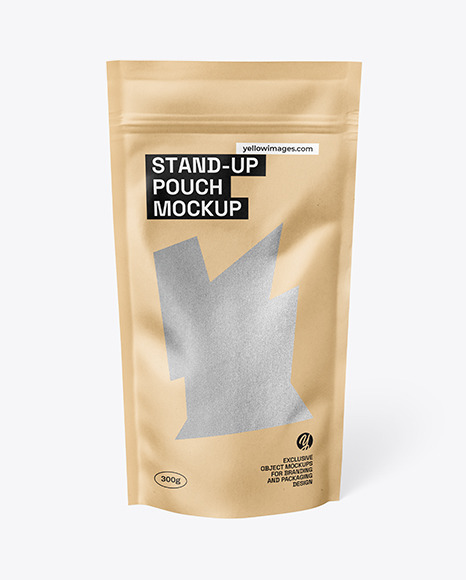 Kraft Stand-Up Pouch Mockup