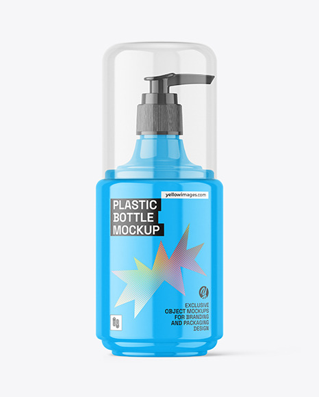 Glossy Pump Bottle Mockup