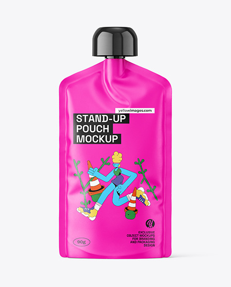 Matte Stand-Up Pouch Mockup