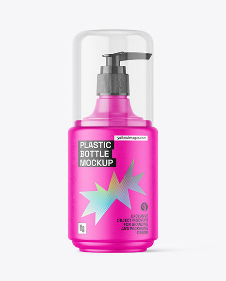 Matte Pump Bottle Mockup