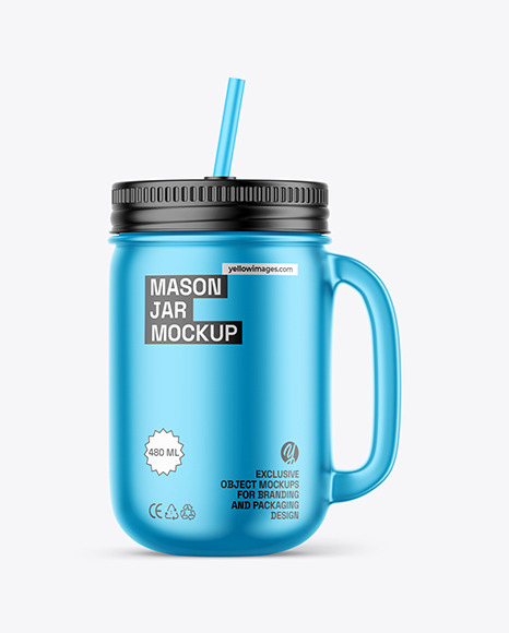 Metallized Mason Jar Mockup