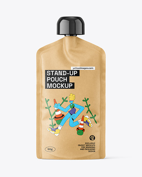 Kraft Stand-Up Pouch Mockup