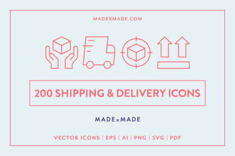 Shipping &amp; Delivery Line Icons