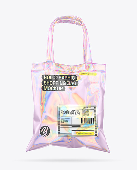 Holographic Shopping Bag Mockup
