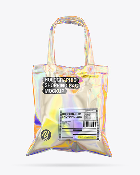 Holographic Shopping Bag Mockup