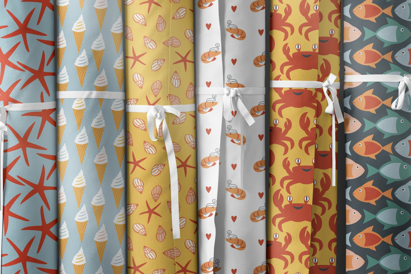On the beach Summer pattern set On the beach Summer pattern set
